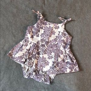 Purple floral Kate Quinn dress onesie